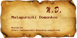 Malagurszki Domonkos névjegykártya